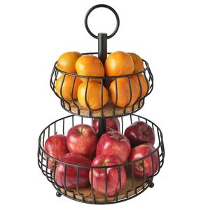 Corbeille à fruits en métal artisanale pour centre de table de salle à manger, bol décoratif de rangement pour fruits et légumes - Product Image 2
