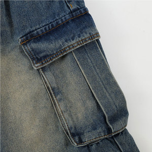 Pantalones Cortos de Mezclilla para Hombre, Estilo Y2K, Lavado Claro, Holgados, Estilo Hip Hop, Talla Grande - Product Image 4