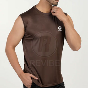 เสื้อยืดแขนกุดคุณภาพสูง บริการ OEM เสื้อยืดแขนกุด ออกแบบโลโก้ของคุณเอง เสื้อยืดแขนกุดสำหรับฤดูร้อน - Product Image 4