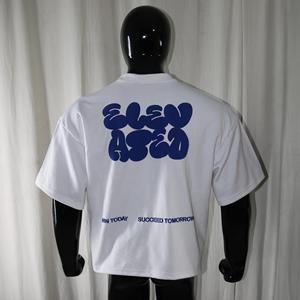 เสื้อยืดสีขาวล้วนแบบสั่งทำพิเศษ ไซส์ใหญ่ ผ้าฝ้าย 100% หนา 250 GSM ปักลายตามสั่ง พิมพ์นูน ลายนูน CLUSH SPORTS - Product Image 3