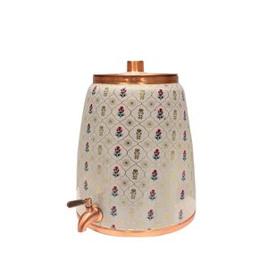Réservoir d'eau en cuivre élégant, récipient de stockage et de service d'eau en cuivre, bienfaits ayurvédiques pour la santé - Product Image 2