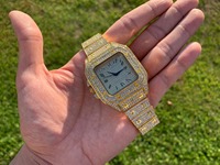 Reloj de diamantes de moissanita estilo japonés más vendido, reloj a juego para parejas, ideal como regalo de San Valentín, disponible a un precio razonable.