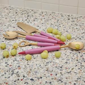 Colorful Resin Handle Stainless Steel Dining Cutlery Set-Eco-Friendly Luxury <b>Flatware</b> for Party Use Reusable Utensils Dishwasher - Product Image 1