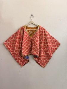 Traditional Indian <b>Poncho</b> <b>Top</b> For Women Kantha Handmade Hippie <b>Top</b> - Product Image 4