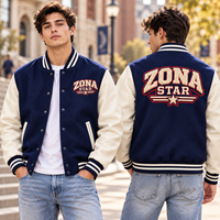 Blouson universitaire streetwear d'hiver personnalisé en laine avec manches en cuir, patch en chenille et lettres brodées, style baseball, vente en gros