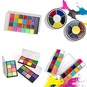 Palette de peinture corporelle 24 couleurs, kit de peinture pour le visage non toxique, professionnel pour Halloween, cosplay, fête, peinture sur le visage et le corps - Product Image 1