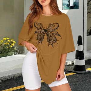 เสื้อยืดโอเวอร์ไซส์ผู้หญิง ขายส่ง ผ้าฝ้าย ทรงหลวม แขนสั้น เสื้อลำลองสำหรับผู้หญิง ใส่ได้ทั้งฤดูร้อนและใส่ได้ทุกวัน - Product Image 3