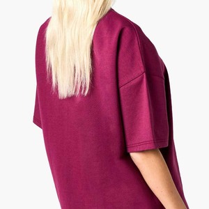 Women's Oversized Crew Neck Solid Color <b>T</b>-<b>Shirt</b> Loose Fit Short Sleeve 100% Cotton Jersey Breathable All Seasons Wear - Product Image 5