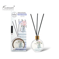 Diffuseur à roseaux de luxe de 100ml Désodorisant en verre sans feu Logo personnalisé Diffuseur d'huiles essentielles de luxe Utilisation à domicile Caractéristiques Parfums