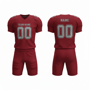 Ensemble complet personnalisé d'uniformes de football américain pour hommes adultes, vêtements de sport d'équipe personnalisés, comprenant maillot et pantalon, grandes tailles, 100% personnalisable - Product Image 3