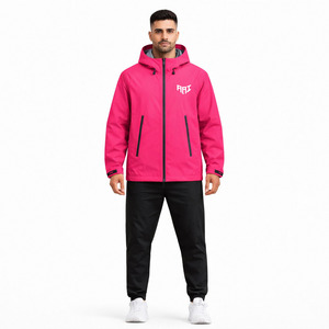 Veste de sport réfléchissante imperméable personnalisée avec capuche pour homme, légère, coupe-vent, veste d'extérieur pour le travail, vestes pour homme - Product Image 1