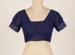 Sari de Georgette KV con Adornos, Rayas y Estampado Floral para Uso Diario - Product Image 6