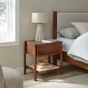 New Commercial Bedside Table with a Drawer | Wooden Nightstand for Apartment Bedroom Furniture Modern Design-Aswa - Product Image 1