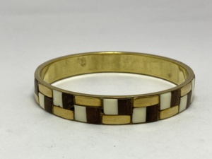 Handcrafted Modern <b>Copper</b> & Brass Embossed Wire Wrap Wellness Cuff <b>Bangle</b> for Men & Women Polished Sculpture - Product Image 2