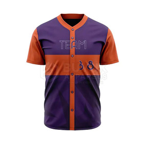 Short Sleeve Custom Team Baseball Uniform Set Breathable 100% Polyester Performance Gear High Quality OEM Service Adult Men's - Product Image 5
