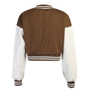 Chaqueta Varsity Casual para Mujer, Estilo Universitario, Chaqueta Bomber Moderna, Ropa de Calle Ligera con Botones y Bolsillos - Product Image 3