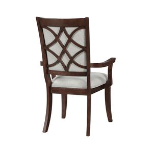 Juego de 2 Sillas de Comedor Tapizadas en Color Beige con Acabado en Madera de Cerezo Tradicional, Sillas Formales para el Comedor - Product Image 5