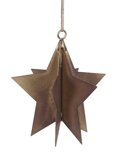Adornos navideños colgantes de metal, estrella 3D para decoración navideña, bodas, fiestas y exteriores. - Product Image 1