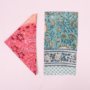 Pañuelo Cuadrado de Algodón Estilo Bohemio con Estampado Floral, Multifuncional, para Yoga, Cinta para la Cabeza, Muñequera, Unisex, para Mascotas - Product Image 4