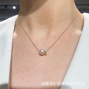 Collier en perles d'eau de mer Aurora connectées Meteor Road, perles Akoya 18K de 8 à 8,5 mm, véritable recherche scientifique, déesse, perles de retrait - Product Image 4