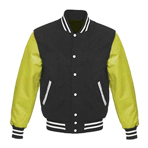 2024 chaquetas de lana personalizadas Varsity Letterman para hombres, chaquetas de béisbol de invierno de calidad Premium, cuero transpirable largo de talla grande - Product Image 5