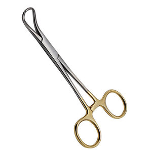 Pinza para Toallas de Acero Inoxidable de Alta Calidad con Mango Chapado en Oro, Pinza Hemostática, Clase Médica Hospitalaria, Certificación CE - Product Image 1