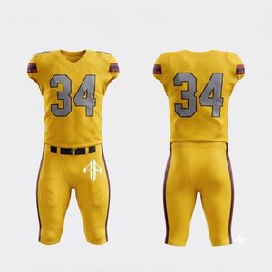 Uniforme de Fútbol Americano con Cuello en V, Sublimado, Corte Regular, 100% Poliéster, Material Premium de Alta Calidad para Hombre - Product Image 1