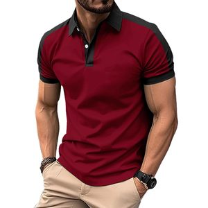 Polo de Manga Corta para Hombre, Color Rojo Sólido, Tejido Transpirable, Estilo Casual, MOQ Bajo - Product Image 2