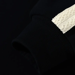 Sudadera con Capucha para Hombre, Color Negro y Beige en Contraste, Estilo Casual, Ropa Urbana, Moda de Invierno - Product Image 6