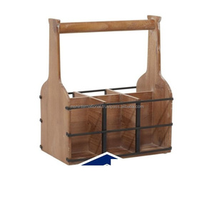 Wholesale Galvanized Metal Storage Utensil <b>Caddy</b> with Wooden Handle Utensil <b>Caddy</b> Carry - Product Image 5