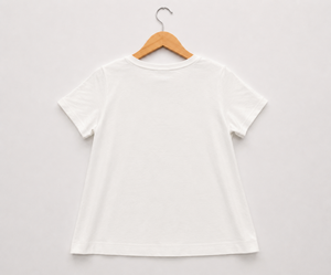 <b>Women's</b> White Short Sleeve T <b>Shirt</b> O Neck Knitted Tee Solid Casual Wear Custom Logo - Product Image 3