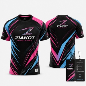ZIAKOT industry New design Men's Custom Red White-Black Performance <b>T</b>-<b>Shirt</b> - Product Image 3