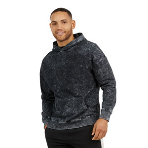 Sudadera con Capucha Personalizada de Algodón Lavado Estilo Vintage, Corte Regular, Secado Rápido, Alta Calidad, Teñido Liso, Informal de Invierno para Hombre - Product Image 3