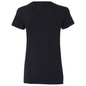T-shirt rose col en V pour femme – Chic, logo minimaliste, coton doux, coupe ajustée, décontracté, streetwear d'été, vente en gros - Product Image 6