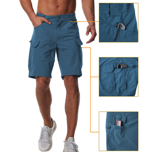 Outdoor Wear Cargo Shorts For Men's Relaxed Fit Breathable Solid Color Unique Look Cargo Shorts For Men's - Product Image 4