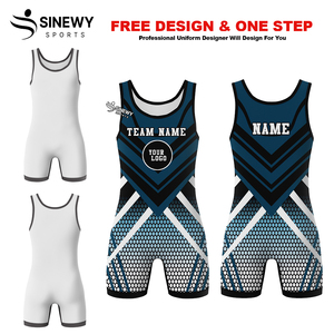 Dernière conception de vêtements de sport pour adultes, imprimés en sérigraphie, respirants, extensibles, séchage rapide, 100% polyester, pour la lutte - Product Image 2
