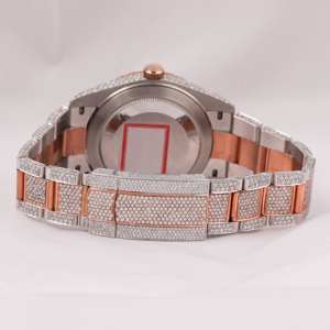 Reloj de Pulsera de Acero Inoxidable para Mujer de Alta Calidad, Estilo Hip Hop, Esfera Redonda de 36 mm, Esfera Analógica, Claridad VVS, Diamante Moissanita, Lujo - Product Image 3