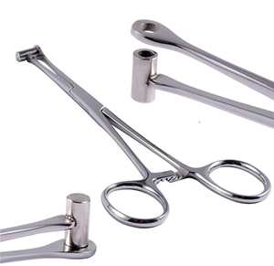 Pinzas para Perforación de Oreja Tipo Tragus Gray Rocks de 6'' con Punta de Precisión, Herramienta Multifuncional de Acero Inoxidable para el Cuidado de la Piel, Marca Dentavex - Product Image 1
