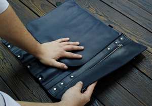 Sac à couteaux en cuir de vache véritable, résistant aux odeurs, robuste et durable, pour le rangement des couteaux de cuisine et les voyages, LSKR-0090 - Product Image 3