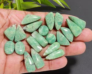 10 pares de gemas de crisoprasa verde natural de 165 quilates para hacer joyas, 22x10 11x11 mm # 19998 - Product Image 2