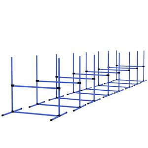 Set Agility per Cani Blu da 8 Pezzi con Barre di Salto Regolabili in Altezza e Borsa per il Trasporto, Barra Superiore Rimovibile per Proprietari di Animali Domestici - Product Image 1