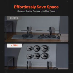 Wall Mounted 2 Inch Weight <b>Plate</b> <b>Rack</b> Heavy Load Capacity 330 Lbs Storage <b>Rack</b> for Fitness Equipment Accessories - Product Image 4