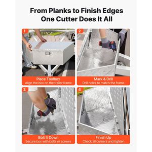 Heavy Duty 39\" X 16.5\" X 12\" Aluminum Trailer Tongue <b>Tool</b> <b>Box</b> New Heavy Duty Storage Organizer with Lock Keys Utilit - Product Image 5