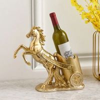Porte-bouteille à vin décoratif en forme de cerf, porte-bouteille moderne en résine pour comptoir de cuisine ou décoration de bar