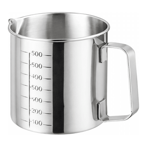 Vaso de Acero Inoxidable de Grado Médico de 1000 ml con Asa y Graduaciones para Laboratorio Químico - Product Image 3