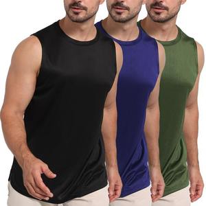 Débardeur de sport en polyester pour garçon, sans manches, pour la gym, la musculation, le fitness, la course à pied, respirant à l'avant - Product Image 1