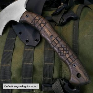 Hache avec lame en acier au carbone et manche en bois pour la survie - Product Image 5