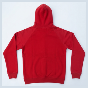 Sweat à capuche grec de sororité rouge personnalisé de haute qualité avec logo brodé, en coton premium, pull universitaire, coupe oversize unisexe - Product Image 4
