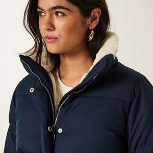 Veste d'hiver matelassée en gros pour femme, manteau chaud à capuche, style streetwear, imperméable, tissé, bomber réversible, écologique - Product Image 3