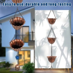Chaîne de pluie décorative moderne pour les espaces extérieurs, jardins et terrasses - Product Image 4